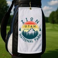 Zion National Park Utah Nature Hiking Outdoors Golf Towel thumb 2