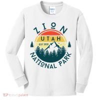 Zion National Park Utah Nature Hiking Outdoors Kids Long Sleeve Shirt thumb 0