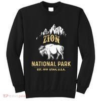 Zion National Park Utah Usa Bison Buffalo Sweatshirt thumb 0