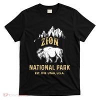 Zion National Park Utah Usa Bison Buffalo T-Shirt thumb 0