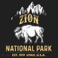 Zion National Park Utah Usa Bison Buffalo Beanie thumb 2