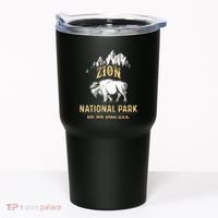 Zion National Park Utah Usa Bison Buffalo Tumbler thumb 0