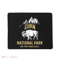 Zion National Park Utah Usa Bison Buffalo Mousepad thumb 0