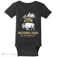 Zion National Park Utah Usa Bison Buffalo Baby Bodysuit thumb 0