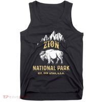 Zion National Park Utah Usa Bison Buffalo Tank Top thumb 0