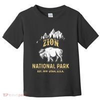 Zion National Park Utah Usa Bison Buffalo Toddler T-Shirt thumb 0