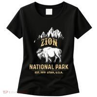 Zion National Park Utah Usa Bison Buffalo Women's T-Shirt thumb 0