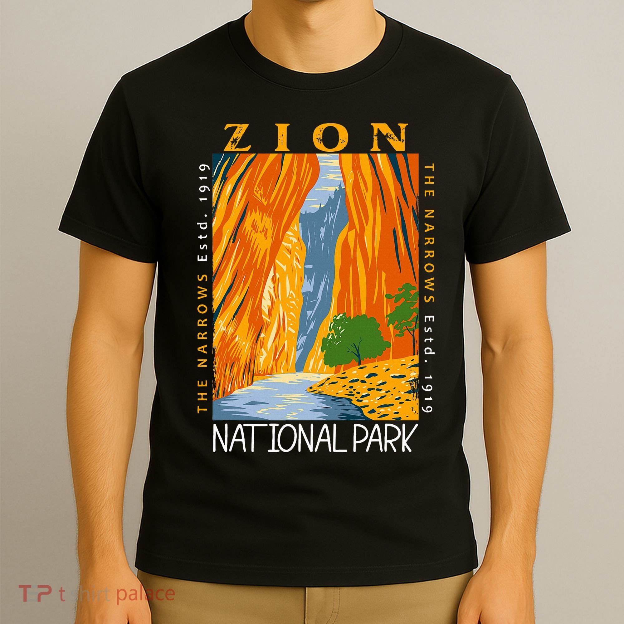 Zion National Park Utah Vintage The Narrows T-Shirt