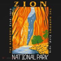 Zion National Park Utah Vintage The Narrows T-Shirt thumb 7