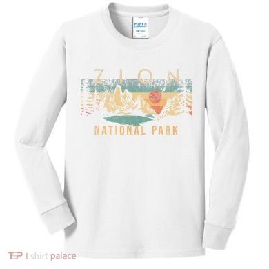 Zion National Park Kids Long Sleeve Shirt