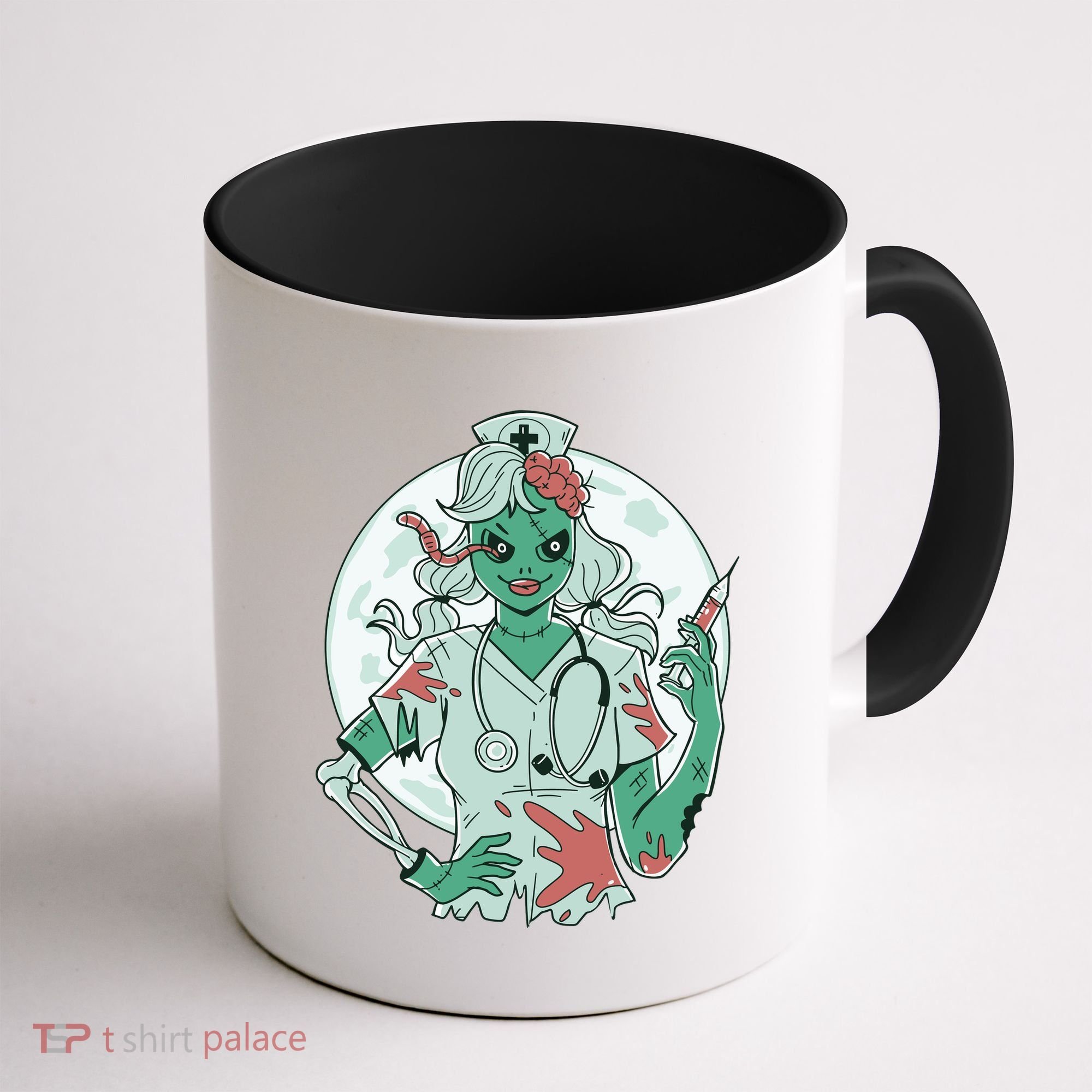 Zombie Nurse Spooky Halloween Coffee Mug