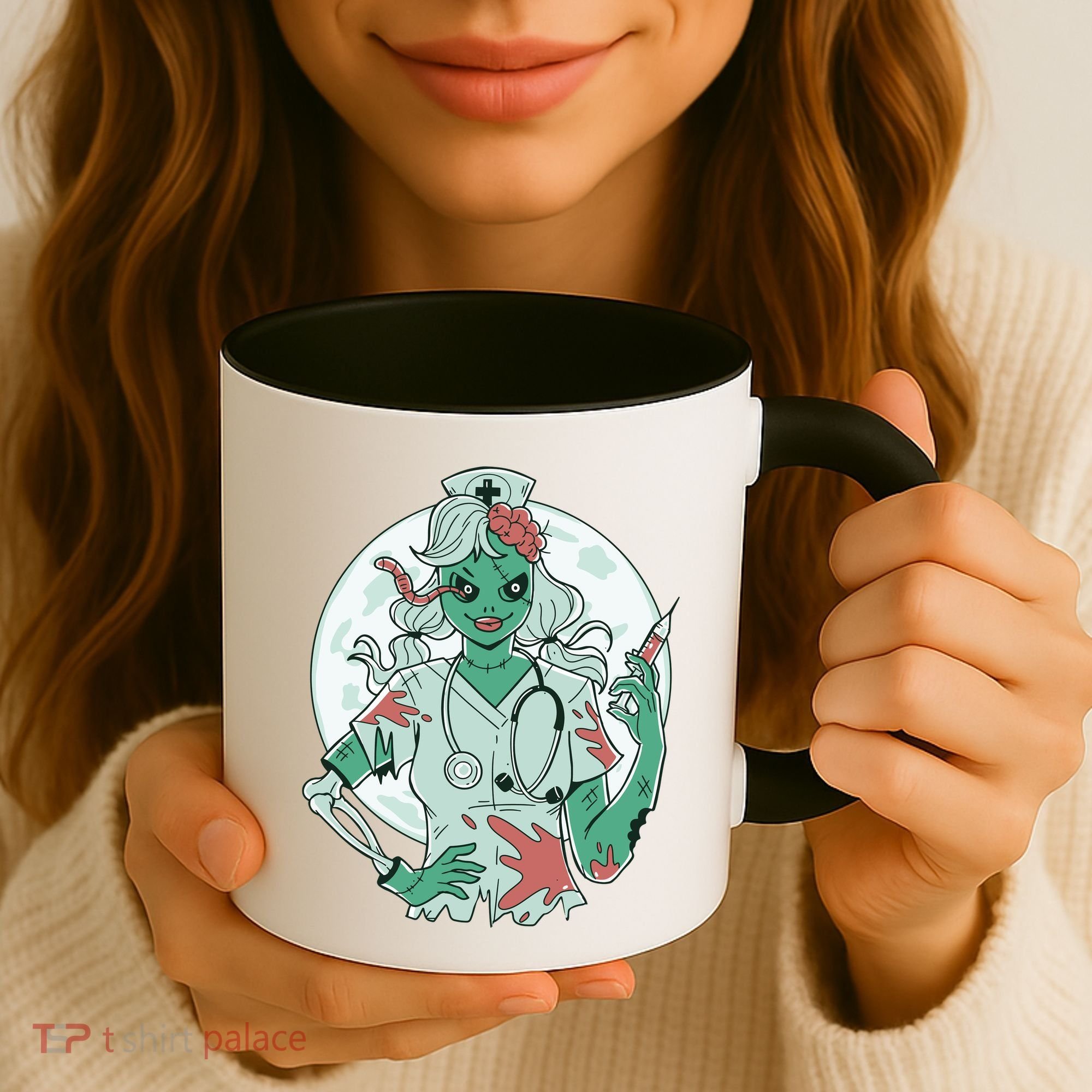Zombie Nurse Spooky Halloween Coffee Mug