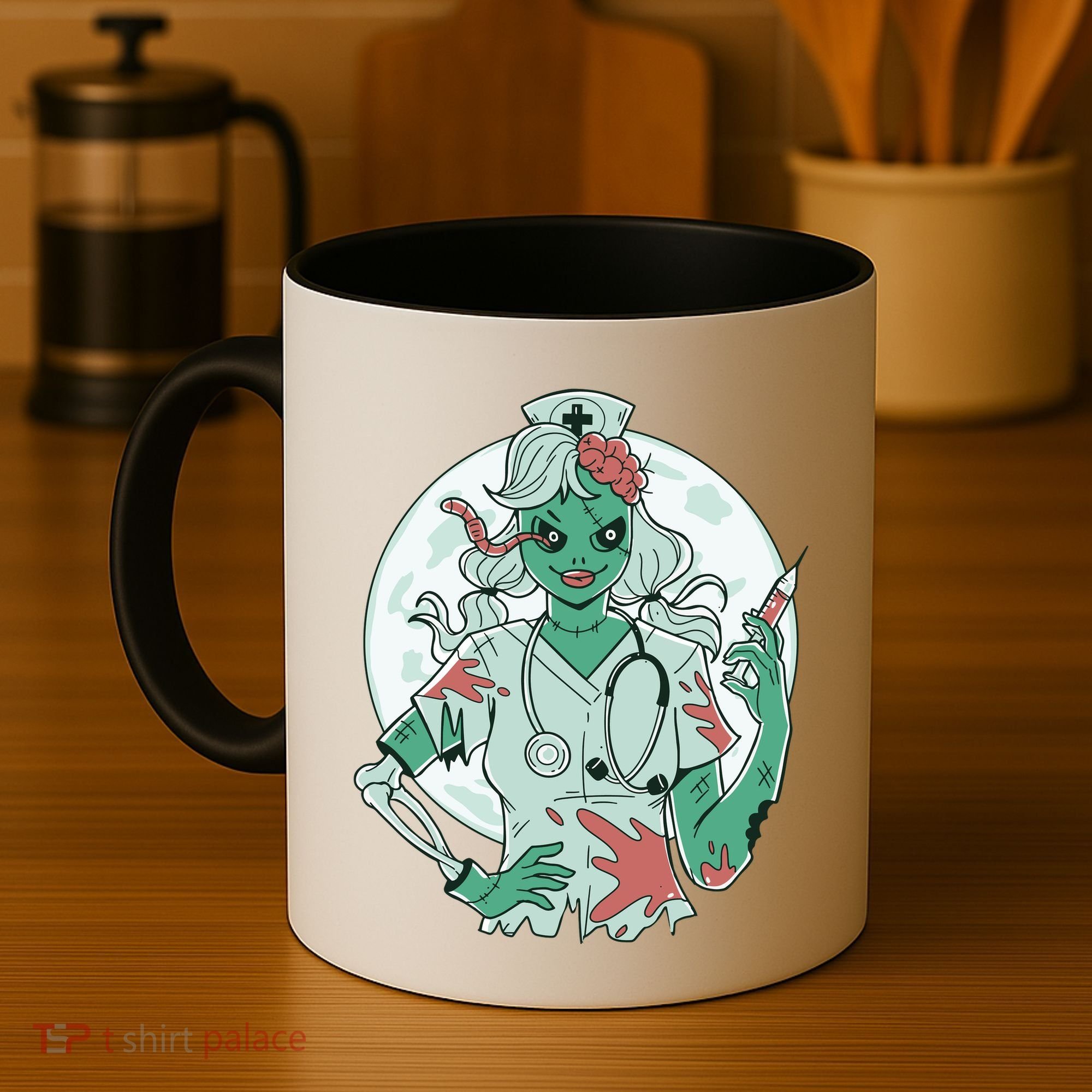 Zombie Nurse Spooky Halloween Coffee Mug