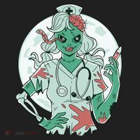 Zombie Nurse Spooky Halloween Beanie thumb 2