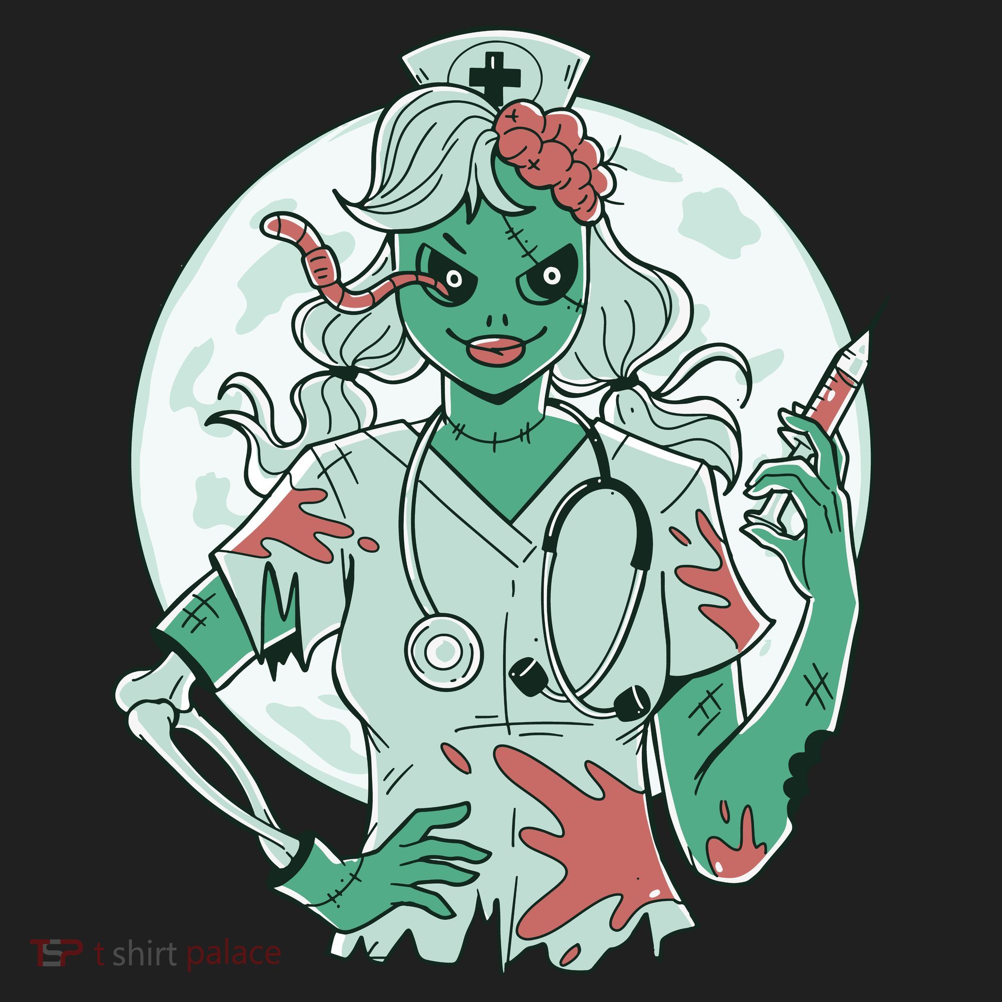 Zombie Nurse Spooky Halloween Beanie