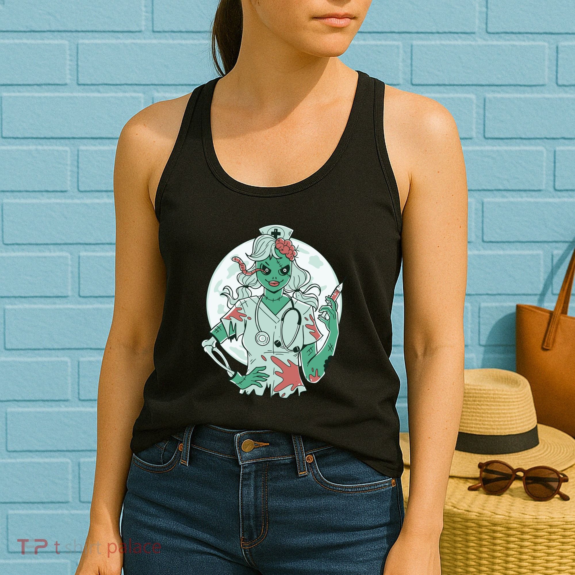 Zombie Nurse Spooky Halloween Women's Tank Top