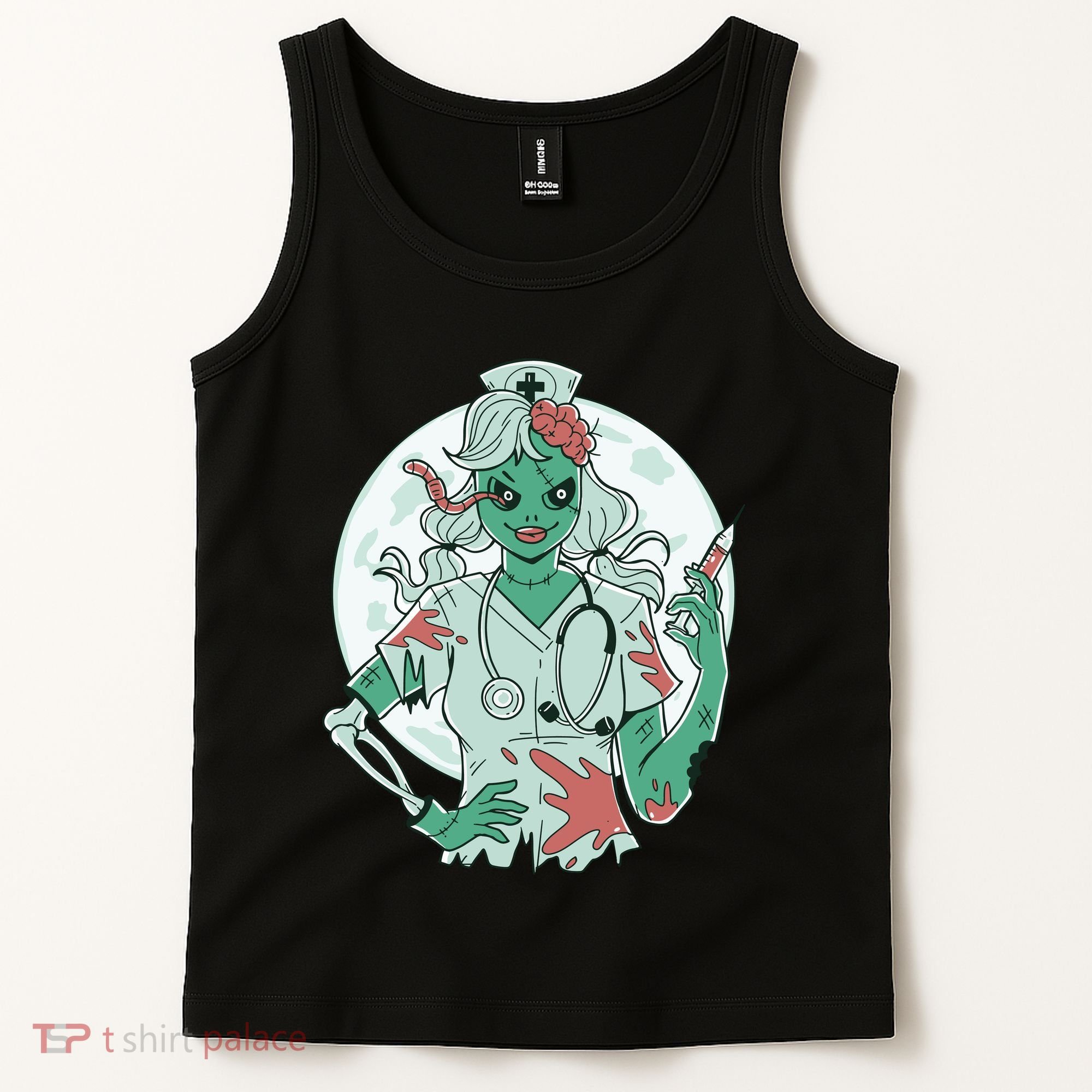 Zombie Nurse Spooky Halloween Tank Top