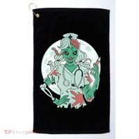Zombie Nurse Spooky Halloween Golf Towel thumb 0