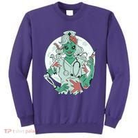 Zombie Nurse Spooky Halloween Sweatshirt thumb 0