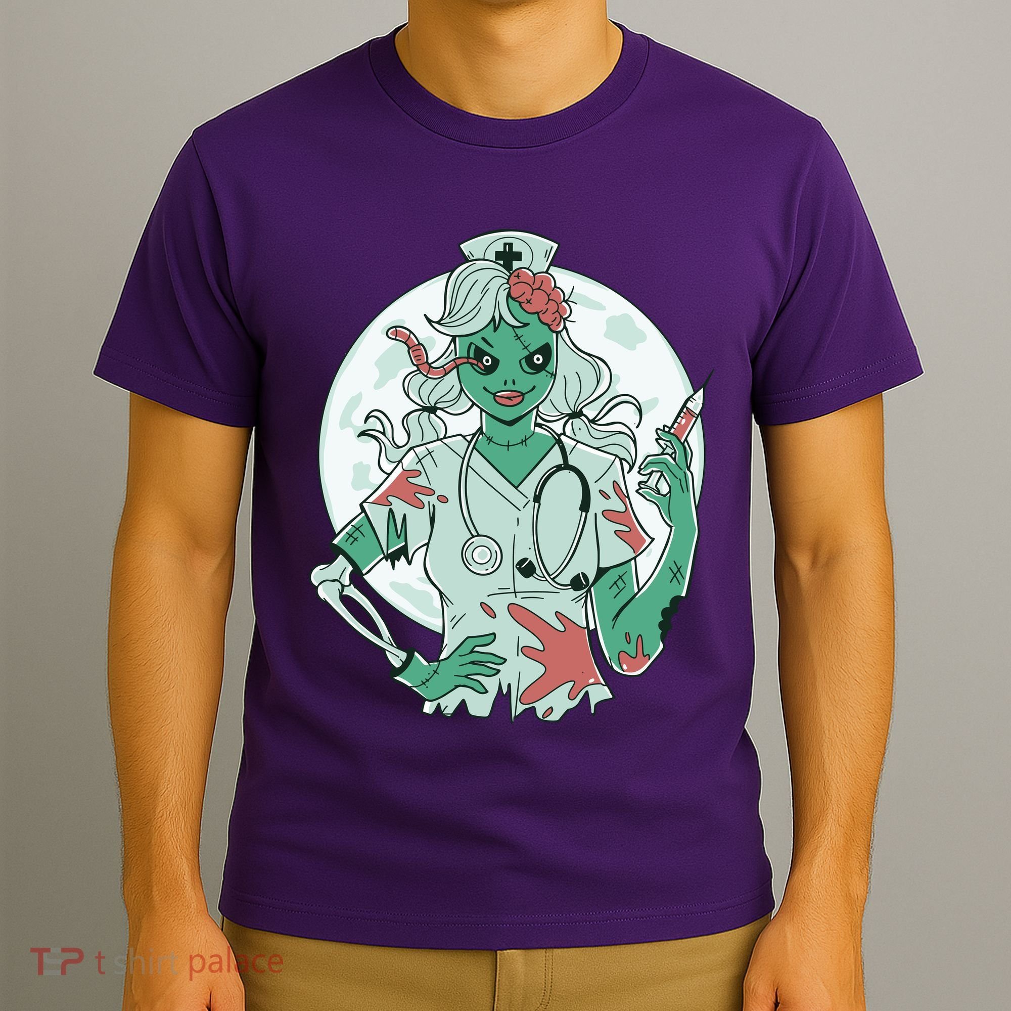 Zombie Nurse Spooky Halloween T-Shirt