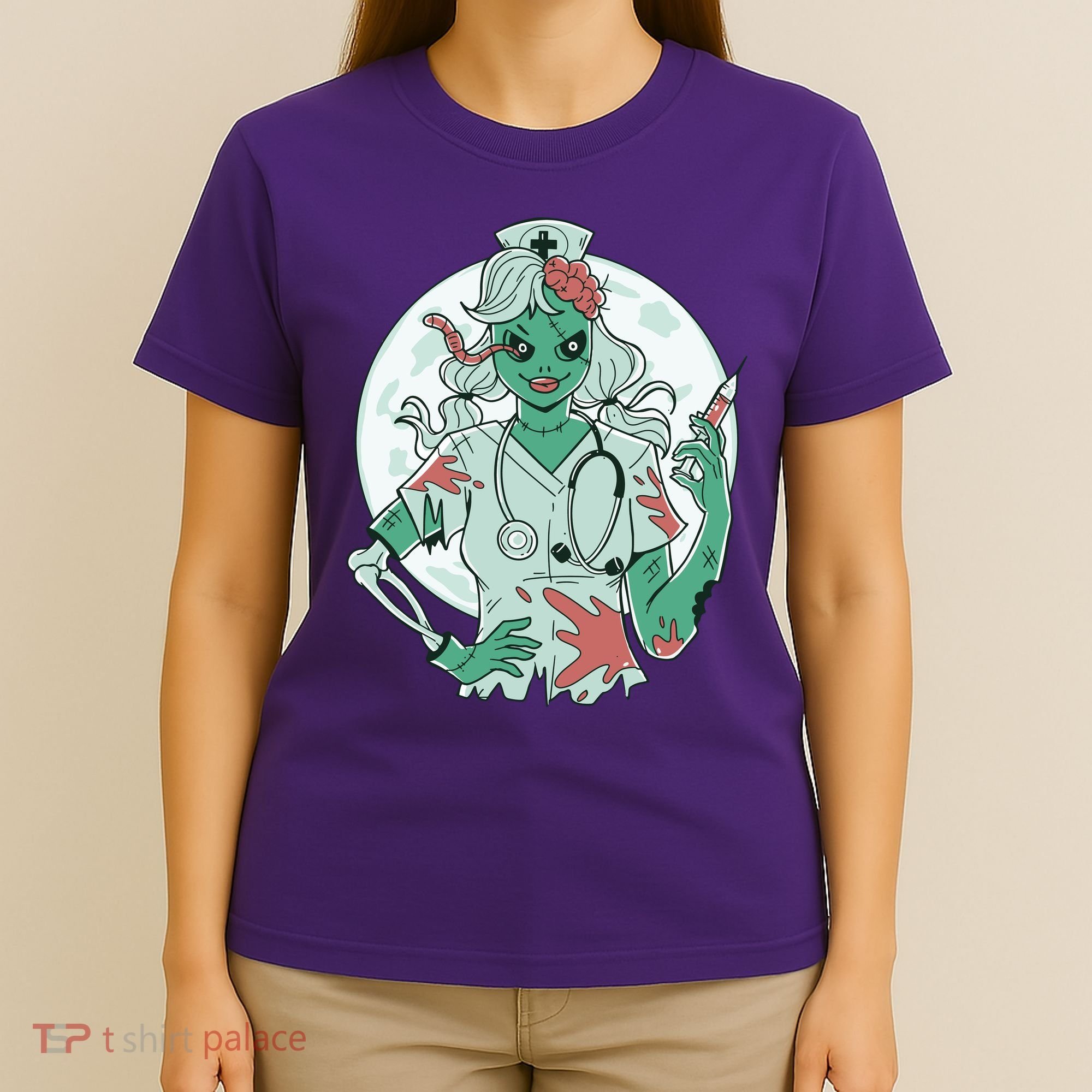 Zombie Nurse Spooky Halloween T-Shirt