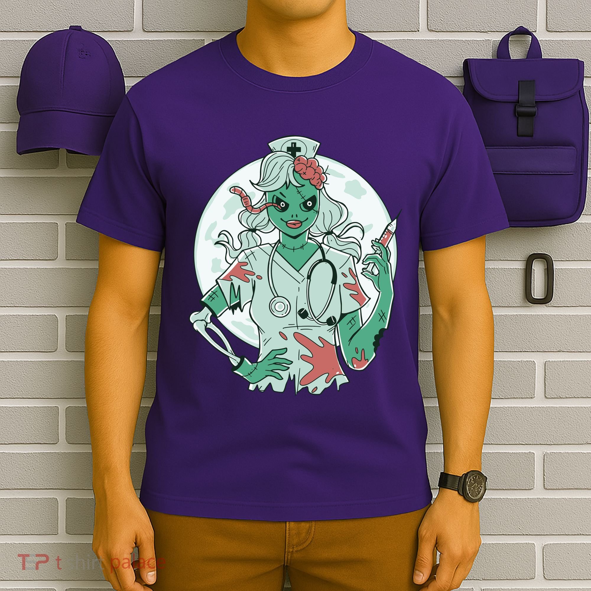 Zombie Nurse Spooky Halloween T-Shirt