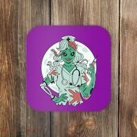 Zombie Nurse Spooky Halloween Coaster thumb 0