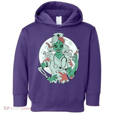 Zombie Nurse Spooky Halloween Toddler Hoodie
