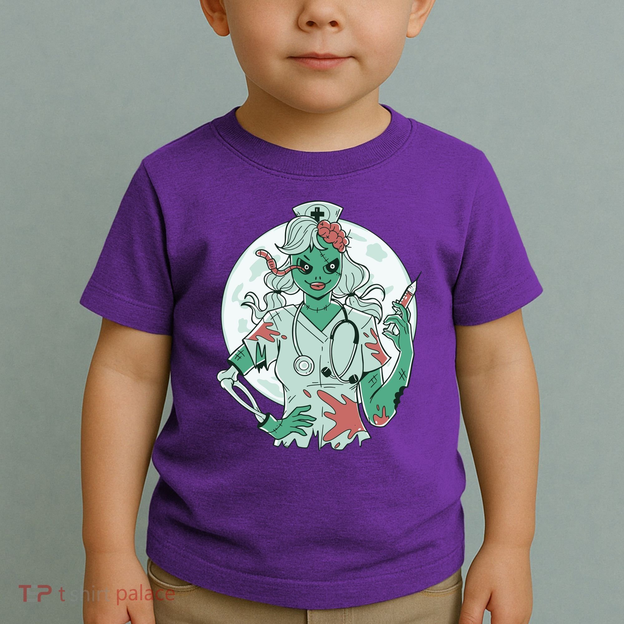 Zombie Nurse Spooky Halloween Toddler T-Shirt