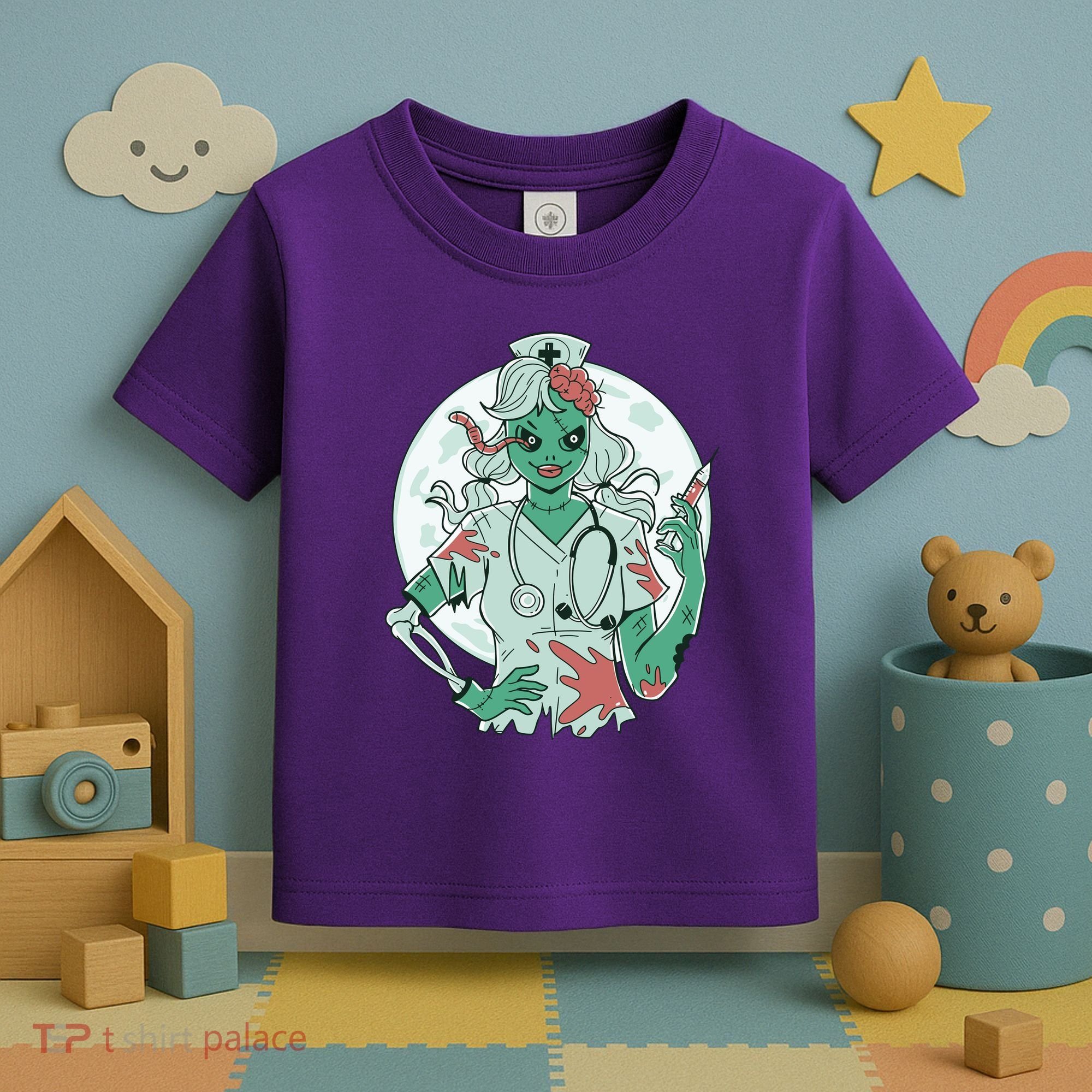 Zombie Nurse Spooky Halloween Toddler T-Shirt