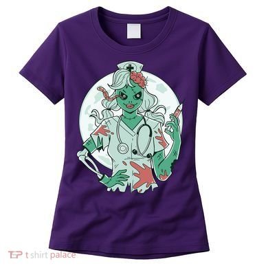 Zombie Nurse Spooky Halloween Women's T-Shirt