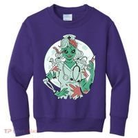 Zombie Nurse Spooky Halloween Kids Sweatshirt thumb 0