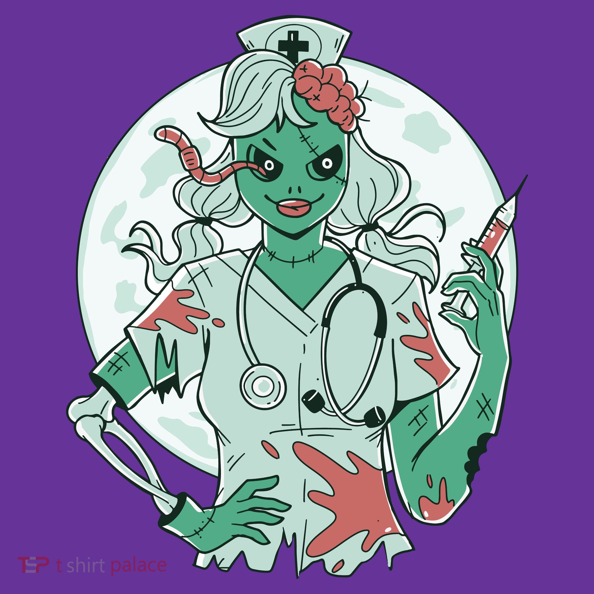 Zombie Nurse Spooky Halloween Kids Sweatshirt