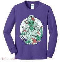 Zombie Nurse Spooky Halloween Kids Long Sleeve Shirt thumb 0