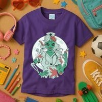 Zombie Nurse Spooky Halloween Kids T-Shirt thumb 3