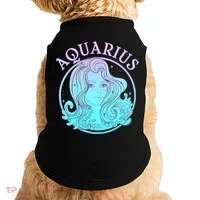 Zodiac Aquarius Lady Doggie Tank thumb 0
