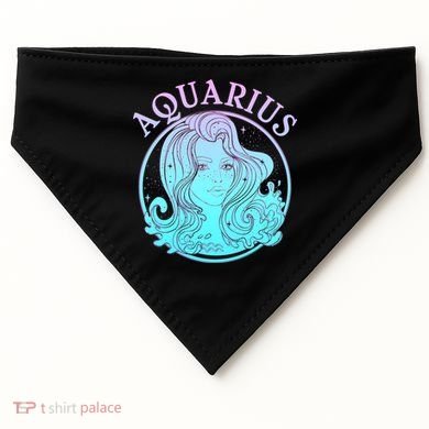 Zodiac Aquarius Lady USA-Made Doggie Bandana