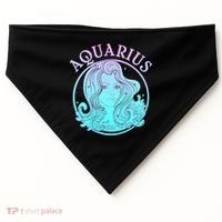 Zodiac Aquarius Lady USA-Made Doggie Bandana thumb 0