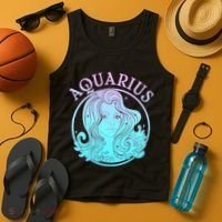 Zodiac Aquarius Lady Tank Top thumb 4