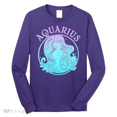 Zodiac Aquarius Lady Long Sleeve Shirt