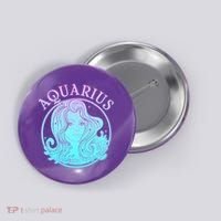 Zodiac Aquarius Lady Button thumb 0
