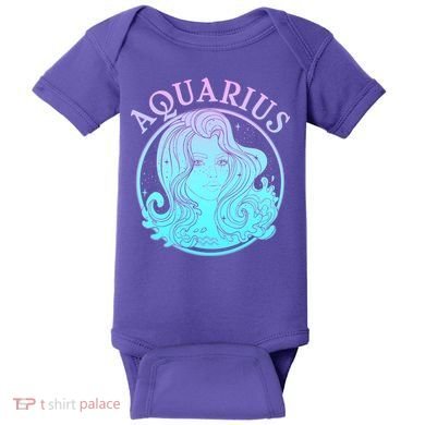 Zodiac Aquarius Lady Baby Bodysuit