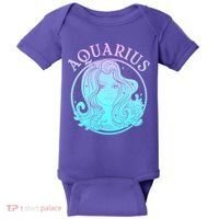 Zodiac Aquarius Lady Baby Bodysuit thumb 0