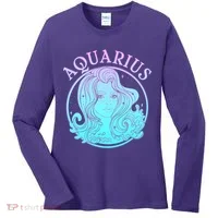 Zodiac Aquarius Lady Women's Long Sleeve Shirt thumb 0