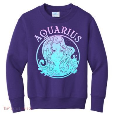 Zodiac Aquarius Lady Kids Sweatshirt