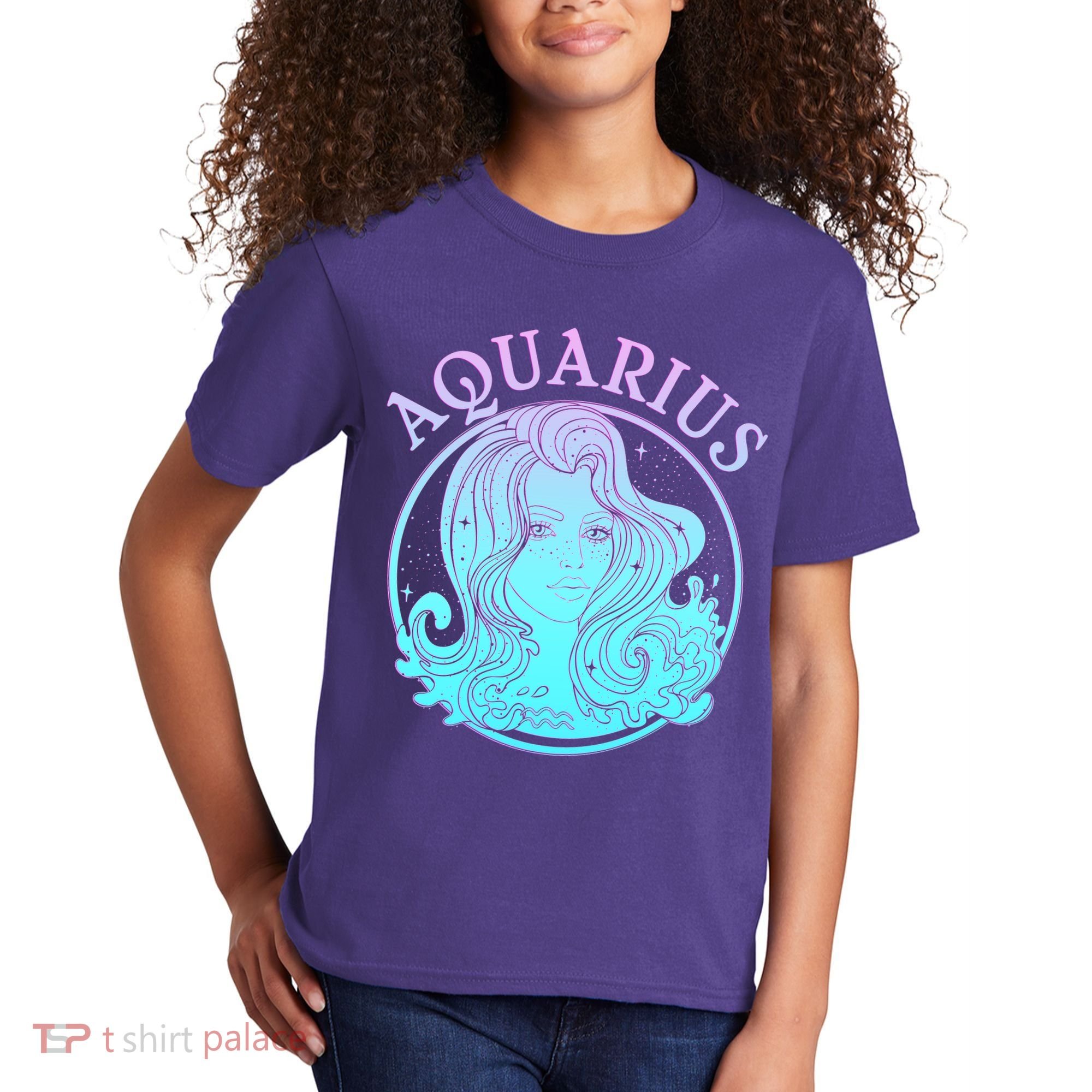 Zodiac Aquarius Lady Kids T-Shirt