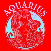 Zodiac Aquarius Lady Santa Hat thumb 1