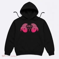Zodiac Aries Ram Horns Hoodie thumb 0