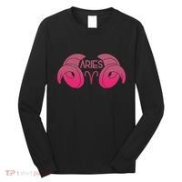 Zodiac Aries Ram Horns Long Sleeve Shirt thumb 0