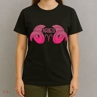 Zodiac Aries Ram Horns T-Shirt thumb 4